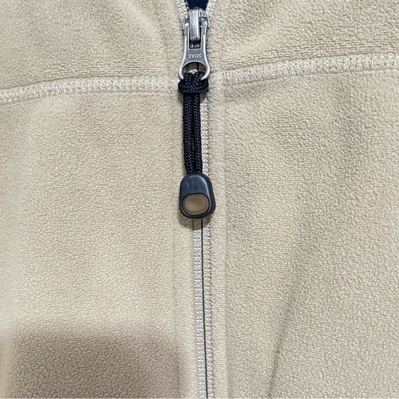 Vintage LL Bean tan mens fleece full zip sweater jacket size XL Tall - Picture 7 of 12